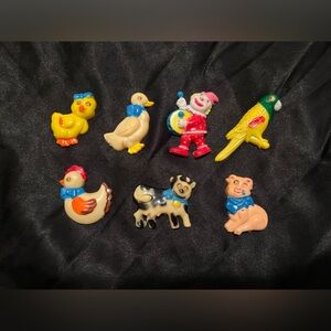 Vintage 1980s Barnyard Animals Fridge Magnets